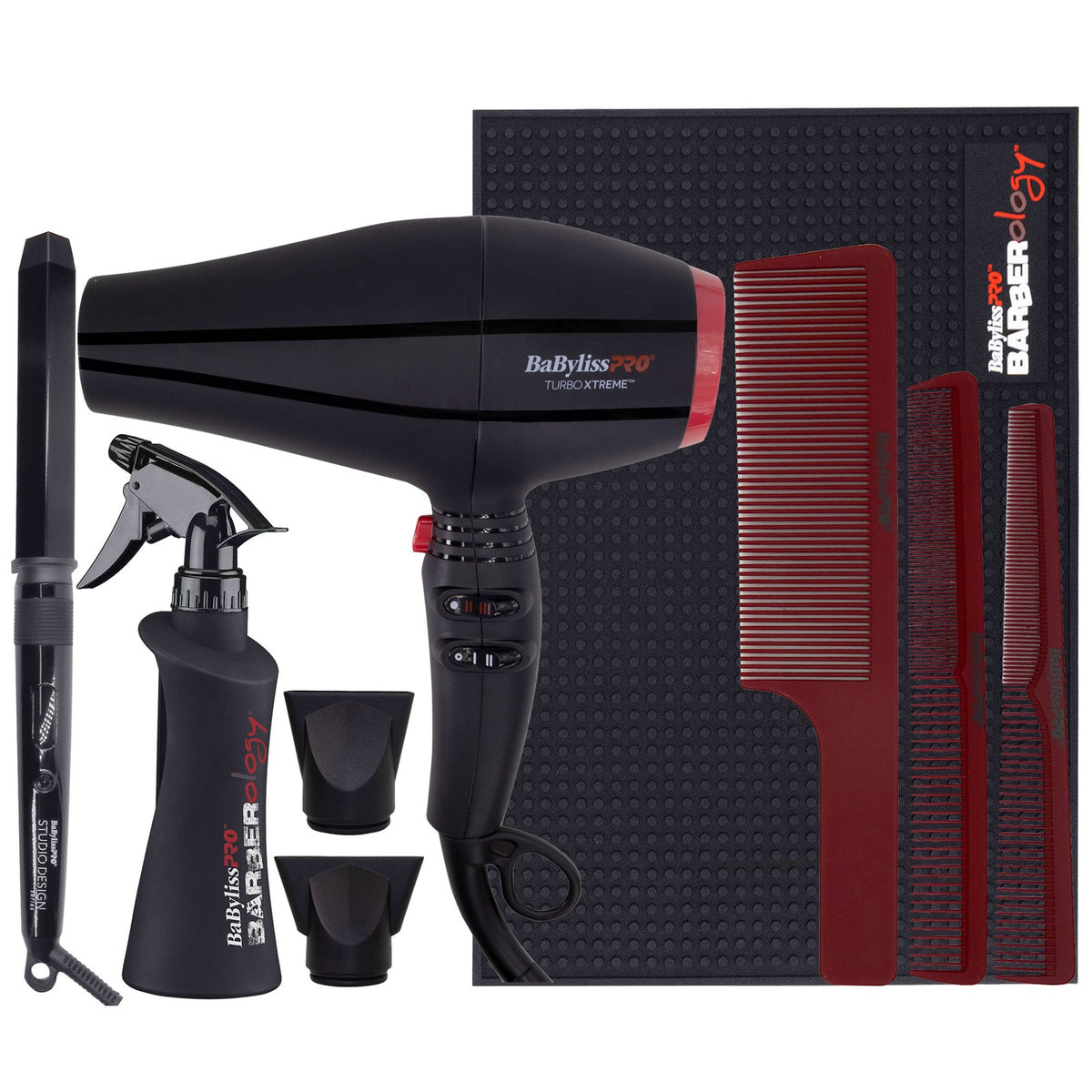 Professional Hair Dryer with Curling Barrel Bundle - Turbo Xtreme & Crimp Curl 1.25"