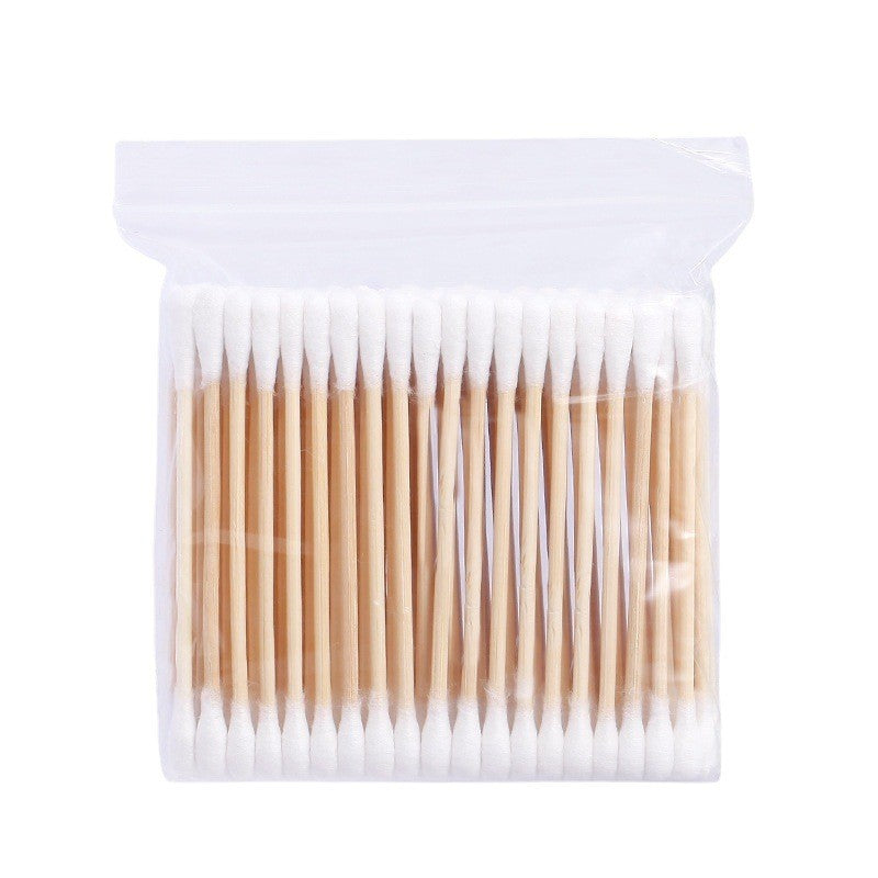 Eco-Friendly Bamboo Cotton Swabs - 100 Pack, Biodegradable, Organic Cotton, 3 Inch