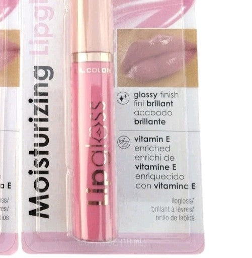 Moisturizing Lip Gloss Set - Sheer Pink Shine with Vitamin E & Aloe Vera