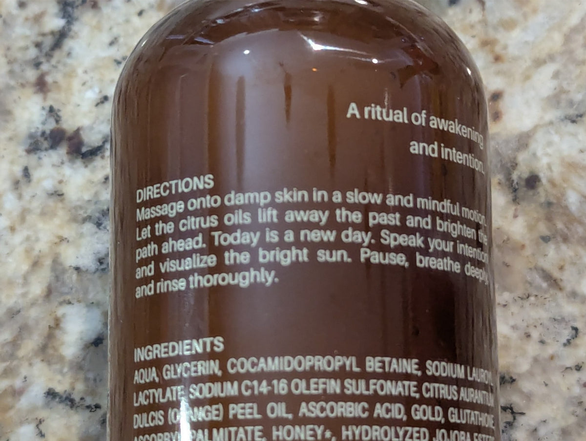 Orange Peel Skin Brightening Cleanser - 4 oz Natural Facial Scrub