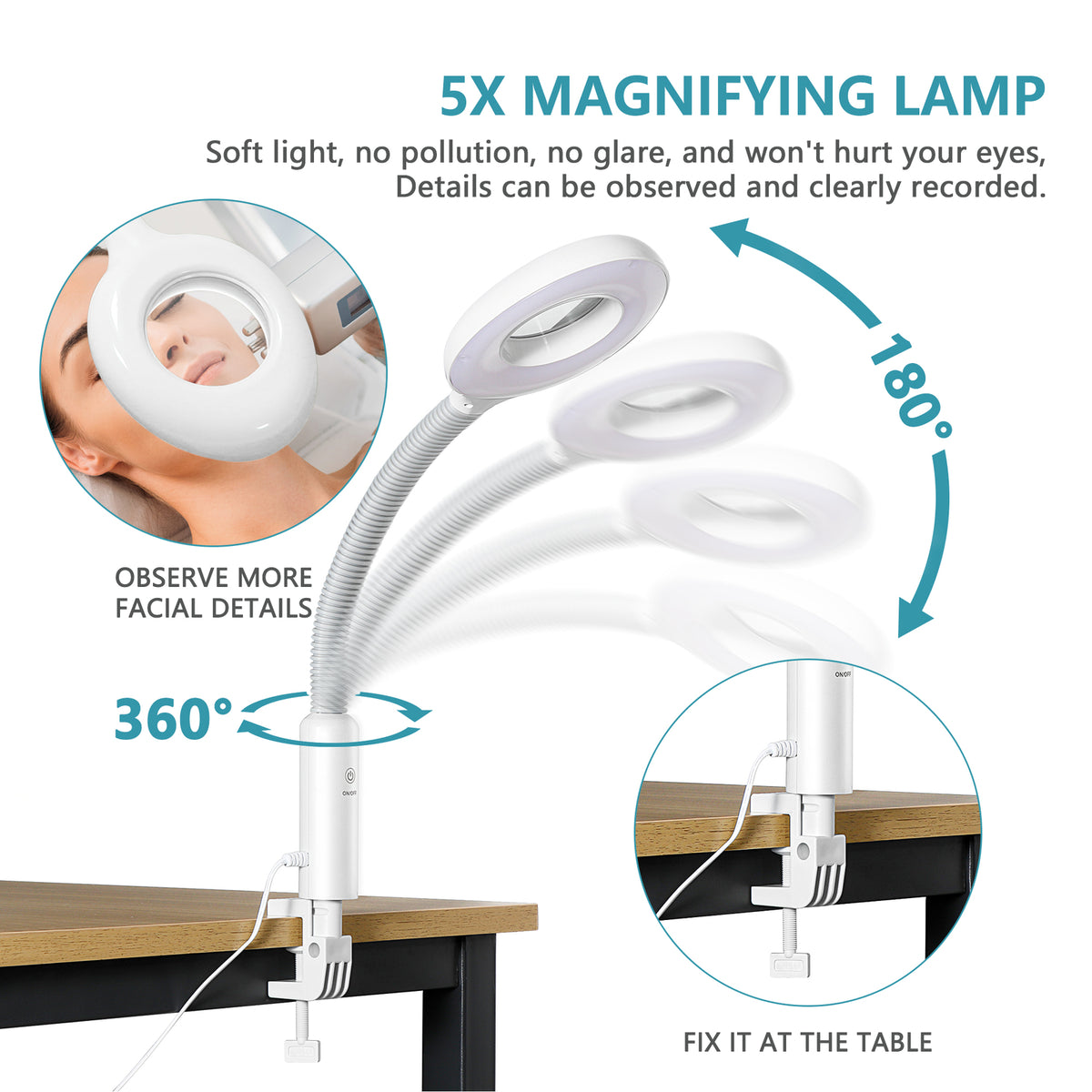 Portable Ozone Facial Steamer for Skin Care Salon Spa Equipment