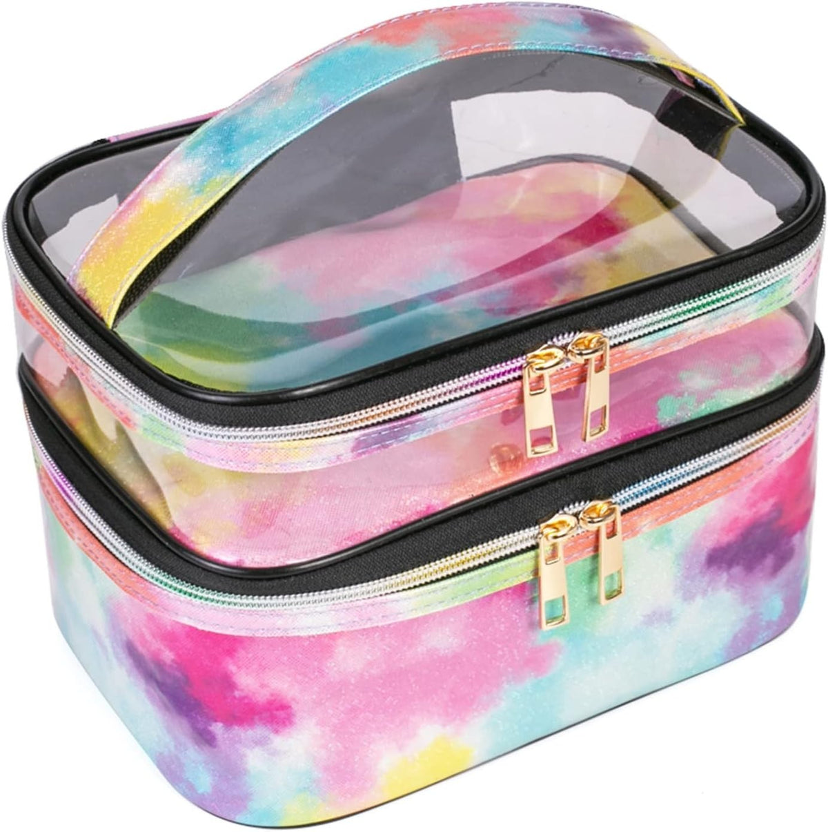 Large Travel Makeup Bag Organizer for Women - Portable Cosmetic Case