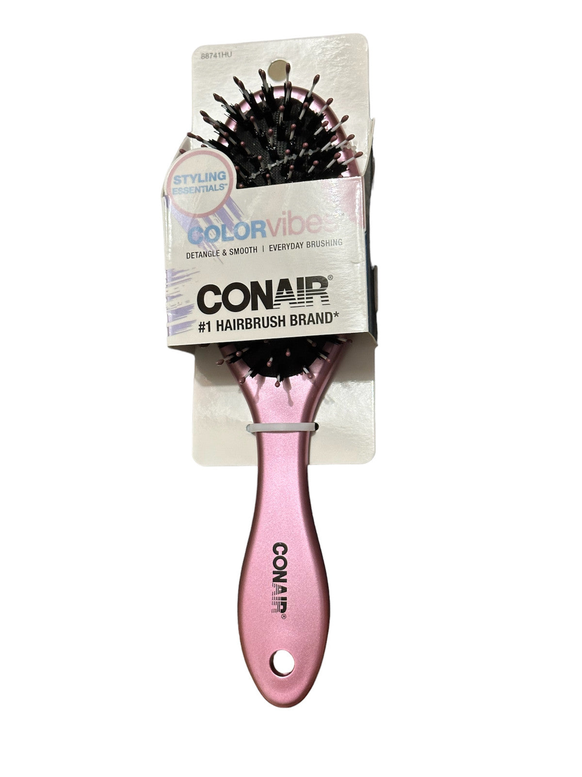 Conair Satin Metallic Finish Hair Brush for Thick & Wet Hair Detangling