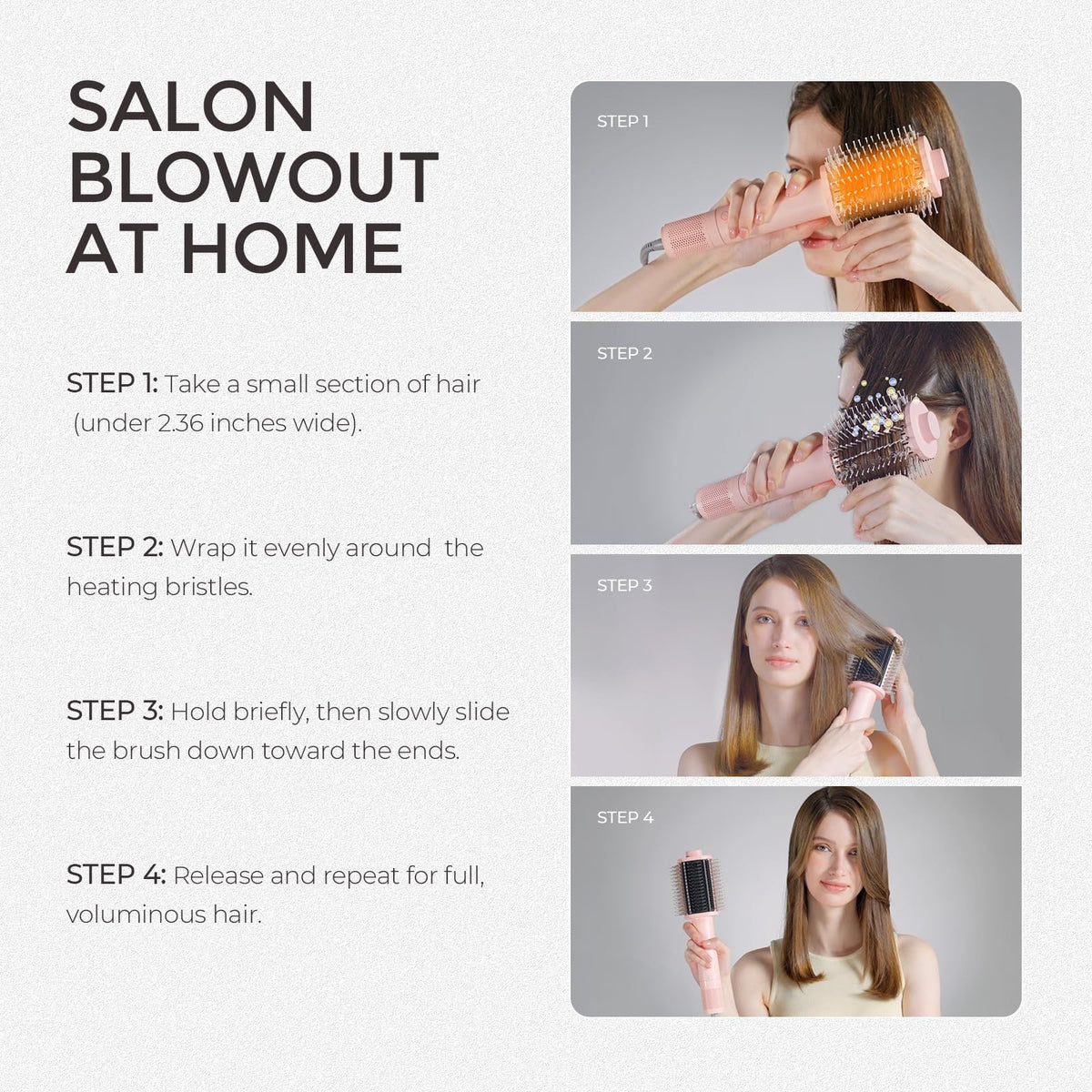 TYMO 4.0 Hair Blow Dryer Brush - Lightweight 3X Faster Drying Metal