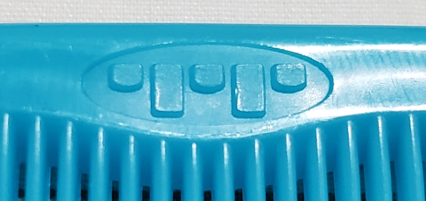 Vintage Blue Tip Top Unbreakable Hair Combs Set of 4 - 8 Inch Rat Tail Styling Tool