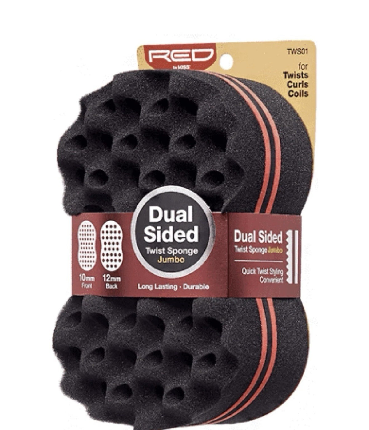 Red by Kiss Dual Sided Twist Sponge Jumbo Hair Brush