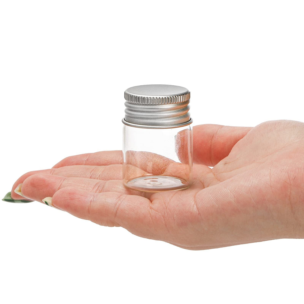 Mini Glass Jars with Aluminum Screw Lids - 36 Pack 15ml Leakproof Storage Containers