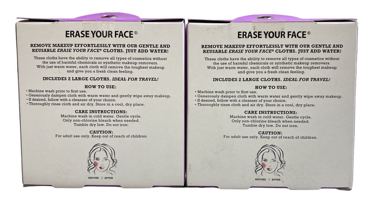 Reusable Makeup Remover Cloths for Sensitive Skin - 2 Pack