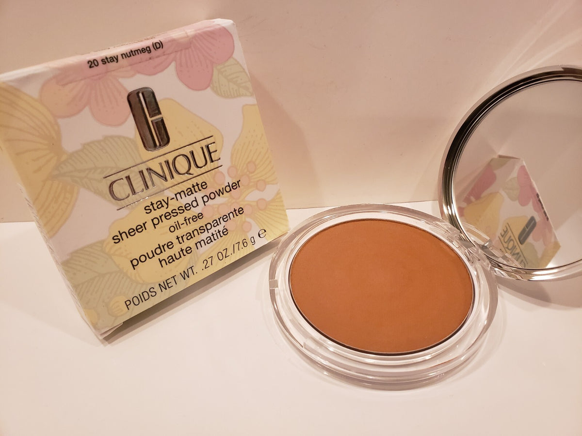 Clinique Stay Matte Sheer Pressed Powder Oil-Free Shade 20 Stay Nutmeg 0.27oz