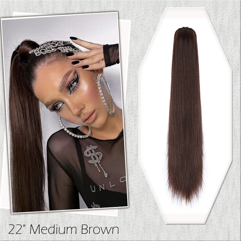 Fake Ponytail Clip-In Hair Extension Thick Natural Look 14 Inches