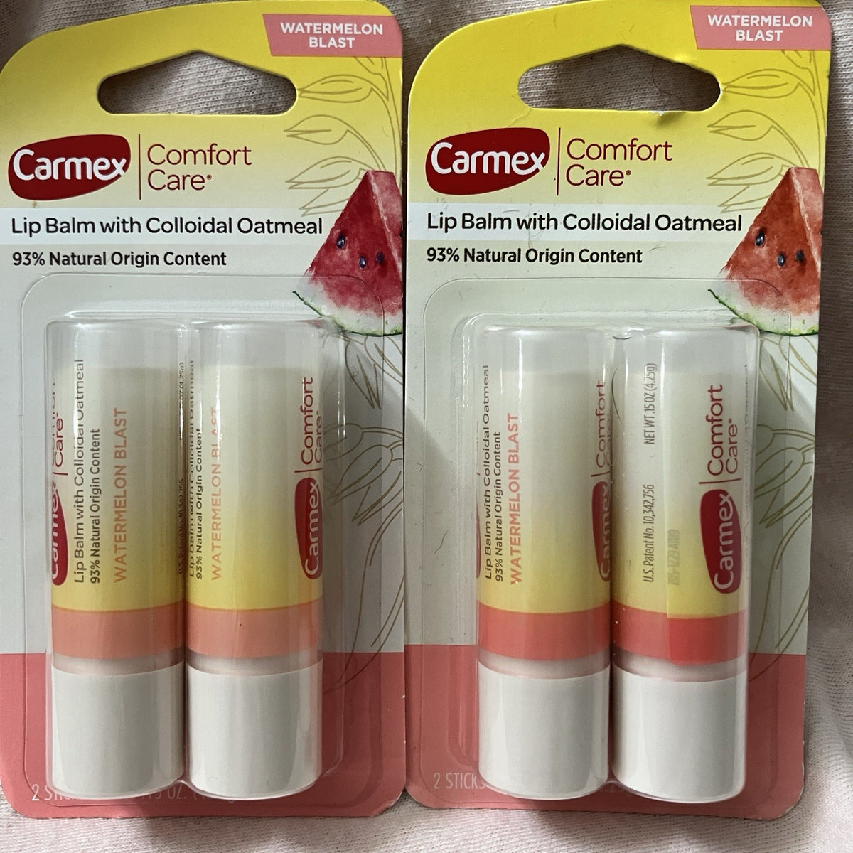 Lip Balm Stick with Colloidal Oatmeal & Watermelon Blast - 2 Pack