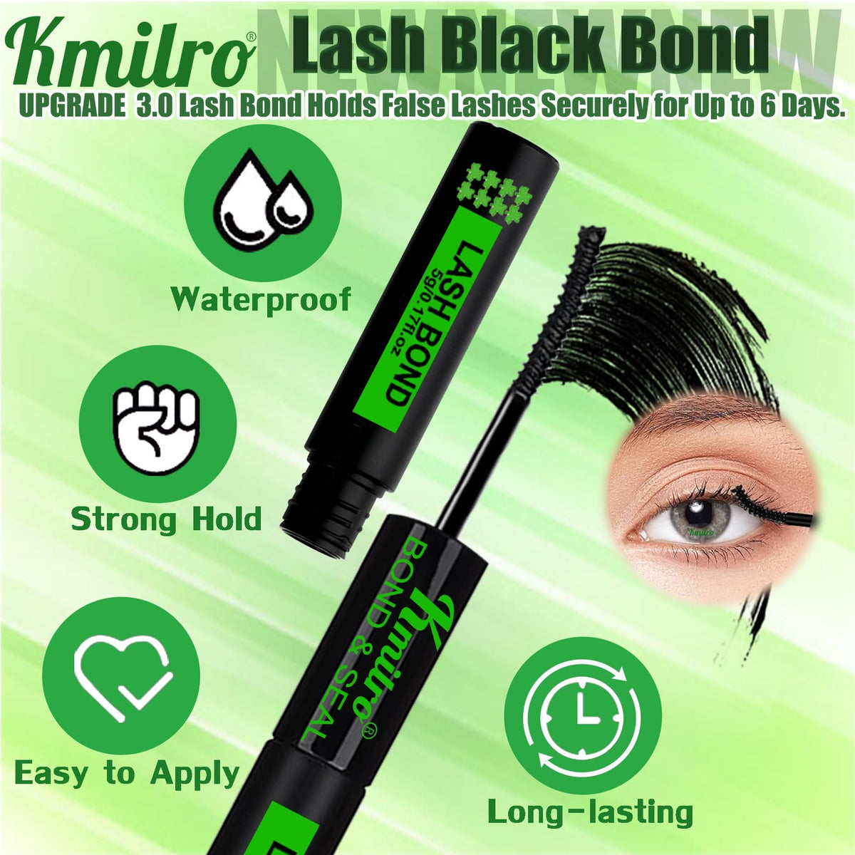 Waterproof Lash Cluster Glue Bond & Seal Hypoallergenic Eyelash Adhesive