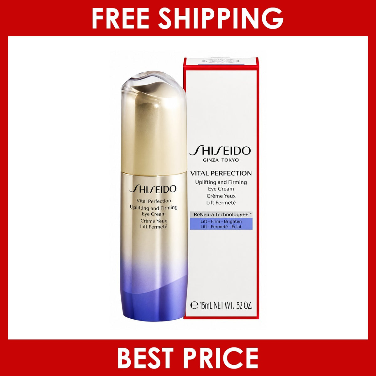 Uplifting & Firming Eye Cream - Anti-Aging Moisturizer for Fine Lines and Dark Circles - 15ml