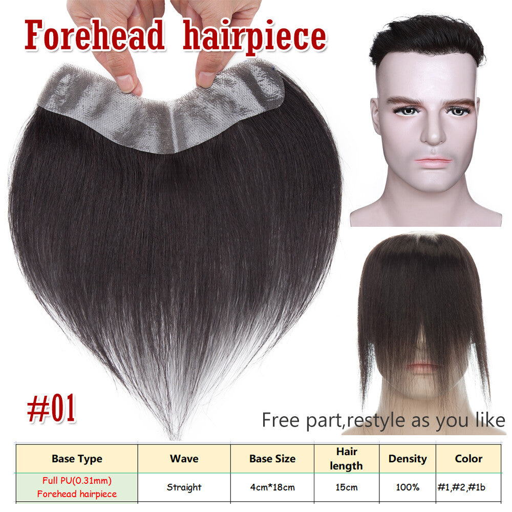 Men's Hair Replacement System Toupee Human Hair Skin V Loop - Natural-Looking Hairpiece