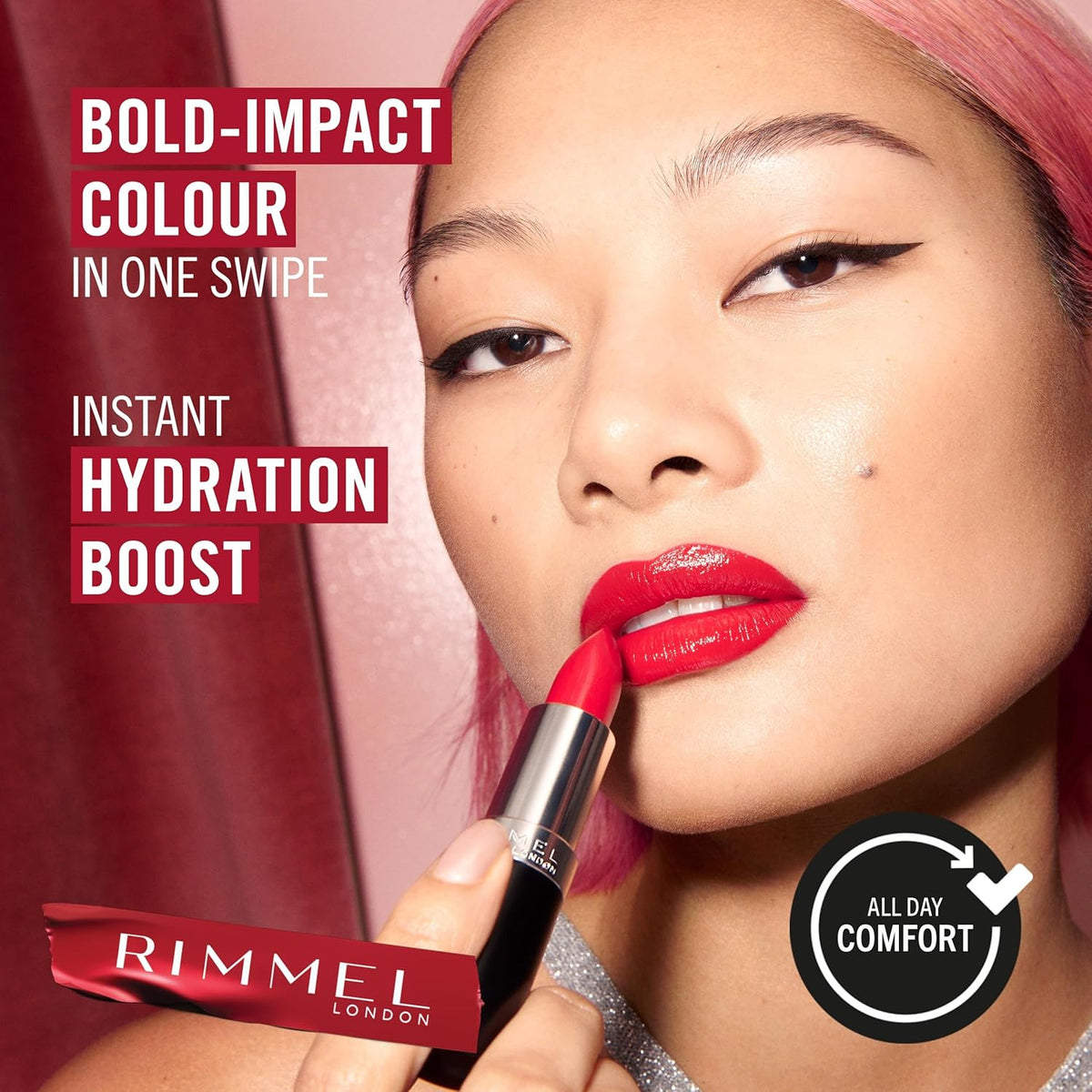 Long Lasting Vegan Lipstick in Dusty Rose - Creamy, Full Coverage