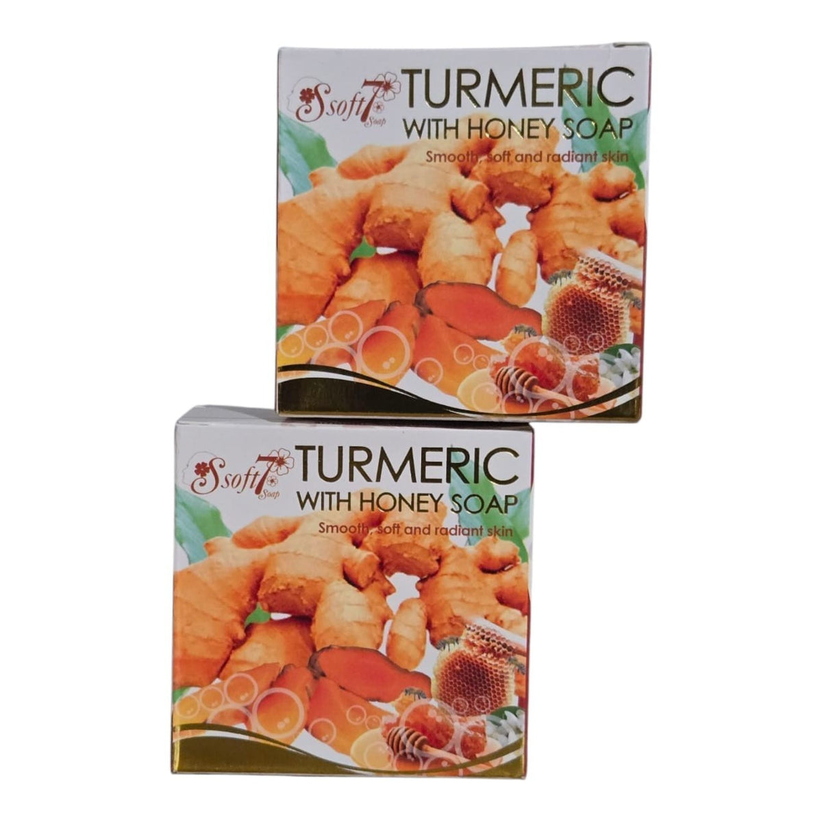 Turmeric with Honey Natural Skin Care Soap Set - 120g x 2pcs