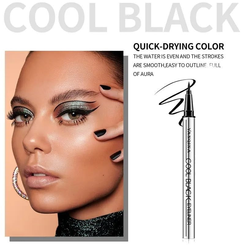 Long Lasting Eyeliner Pen - Waterproof, Smudge-Proof, Precise Black