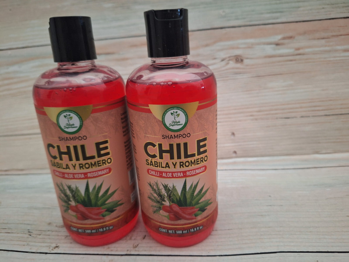 Shampoo de Romero, Chile y Sabila 16.9oz - Chilli Aloe Vera Rosemary