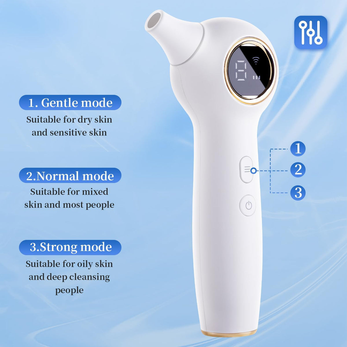 Blackhead Extractor with Camera - Pore Vacuum Remover for Face & Skin Care