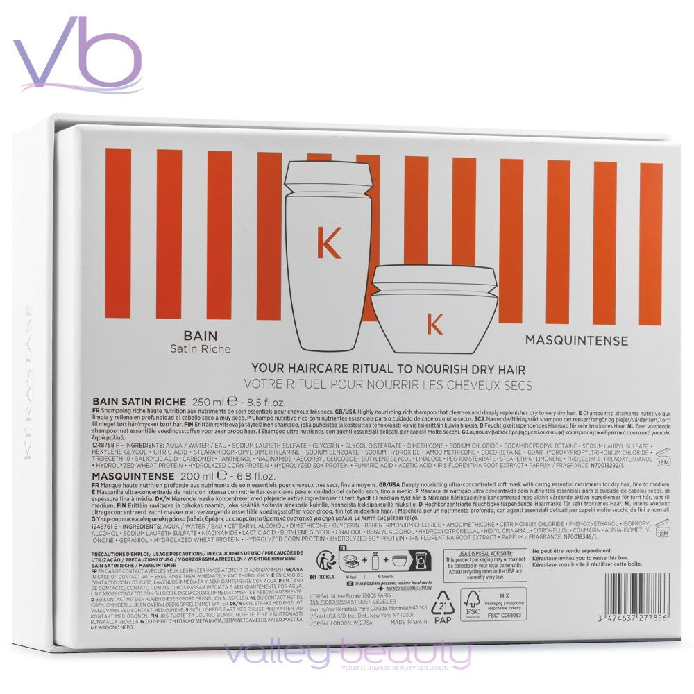 KERASTASE Nutritive Spring Gift Box Set | Shampoo + Mask Ritual for
