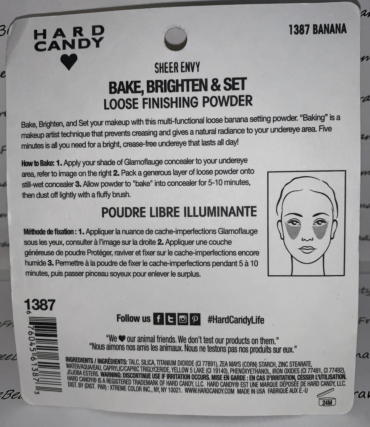 Loose Brightening Face Powder in Banana - Oil-Free Makeup Setting & Baking Powder