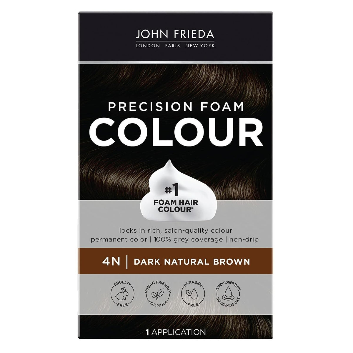 Foam Hair Color Dark Natural Brown 4N with Conditioner