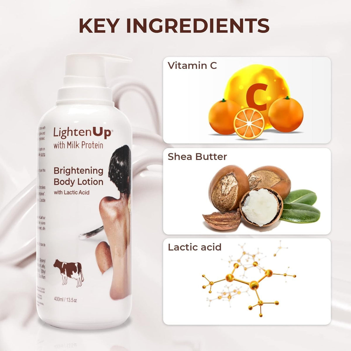 Brightening Milk Protein Body Lotion 13.5 oz - Skin Tone Even & Hydrating