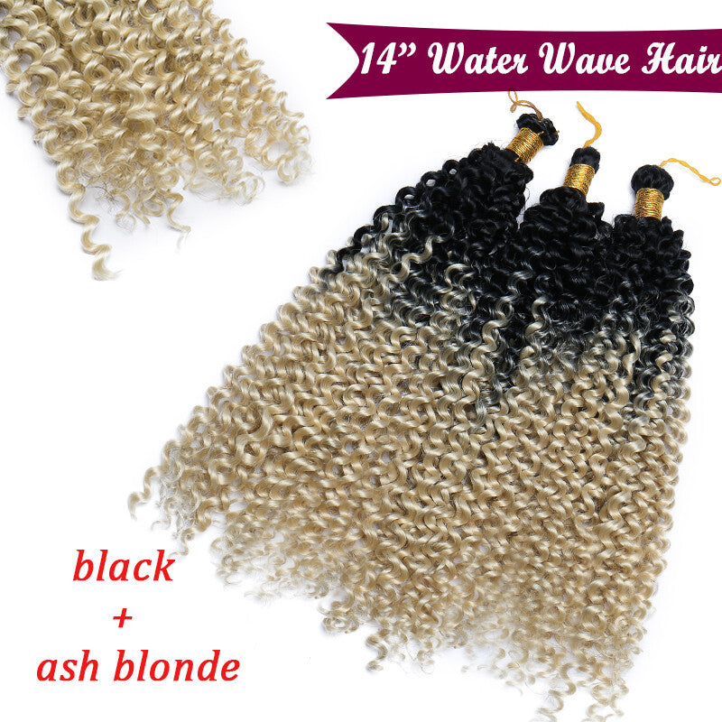 Water Wave Crochet Hair Extensions - Deep Curly Synthetic Braids, Multiple Lengths & Colors