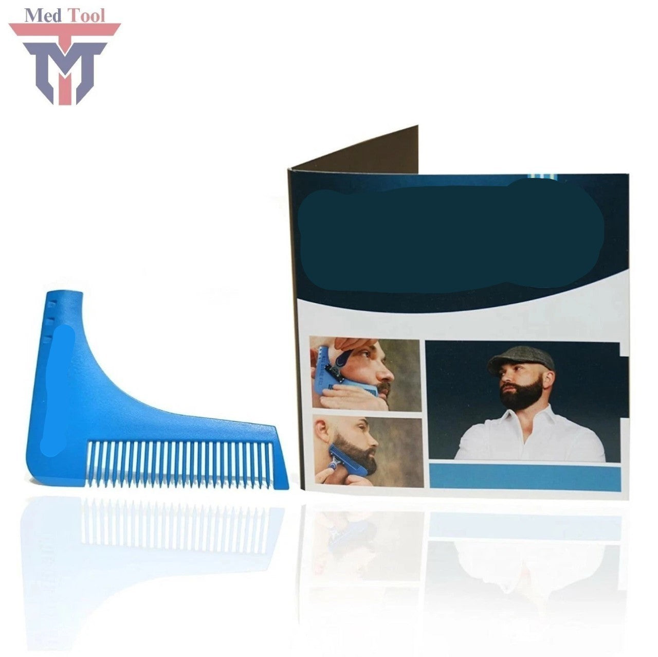 Beard Shaping Tool for Perfect Symmetry - Blue Grooming Accessory