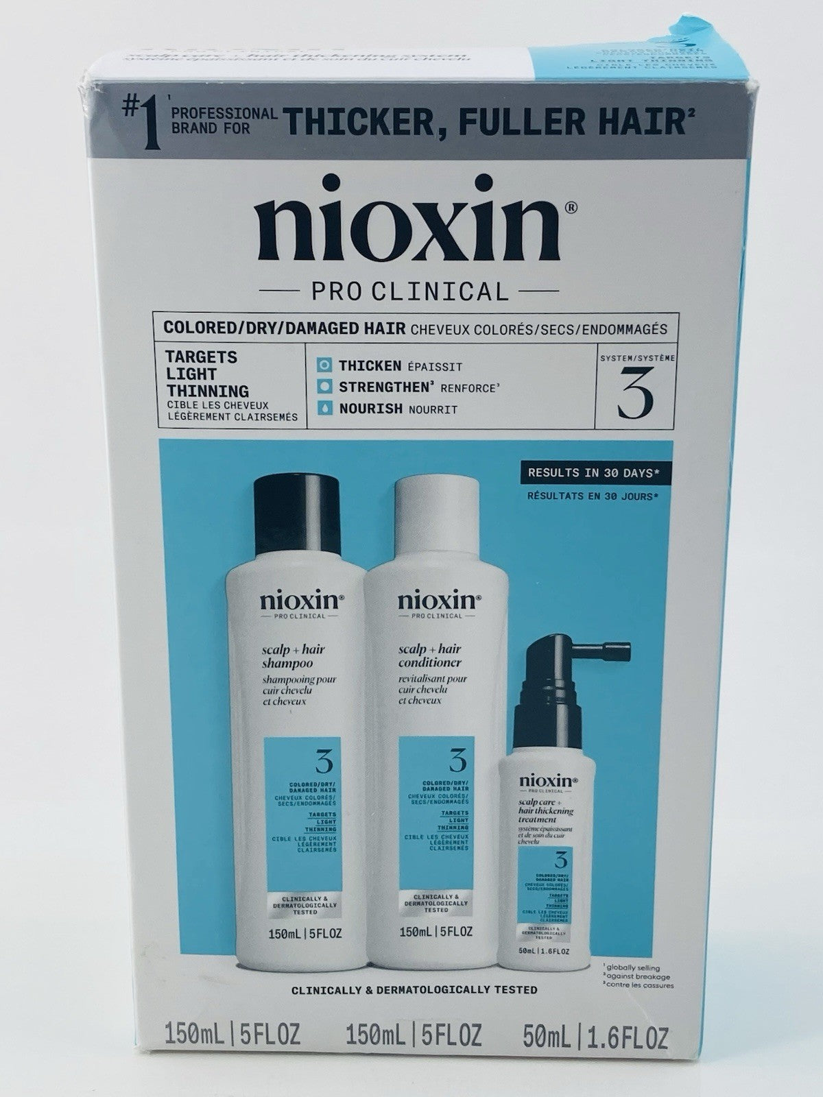 Nioxin System 3 Hair Care Kit for Colored Dry Damaged Hair