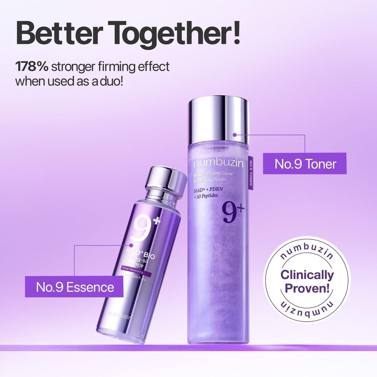 Glow-Boosting NAD+ Salmon PDRN Toner Hydrating Anti-Aging Skin Care 5.07 fl oz