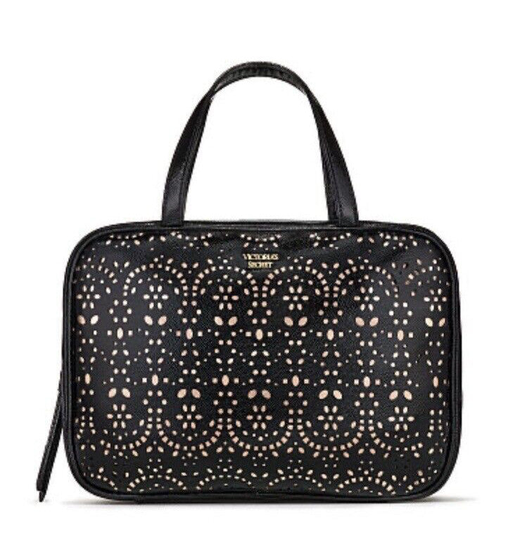 Travel Makeup & Cosmetic Case with Petal Edge Design