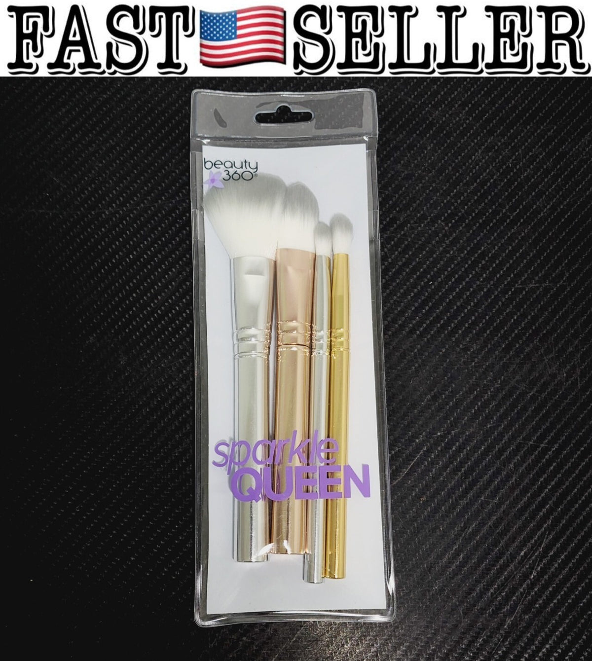Makeup Brush Set - 4 Pieces for Foundation, Powder, Eyeshadow