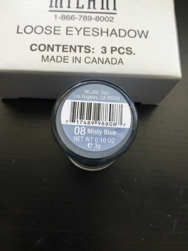 Loose Eyeshadow Shimmer Eye Pigment - Misty Blue 08, Pack of 3