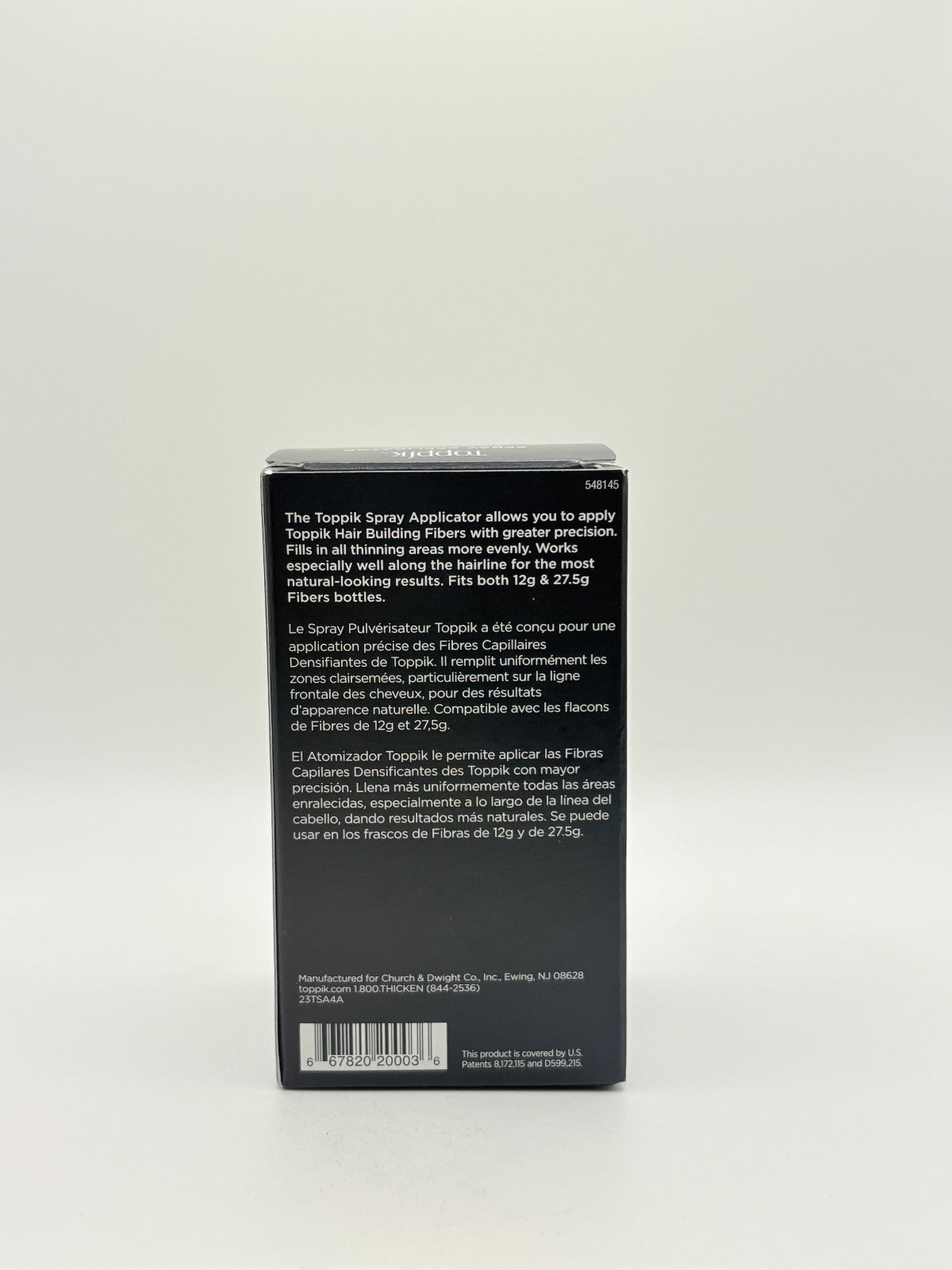 Toppik Spray Applicator + Hair Building Fiber (Black) 0.97oz Combo