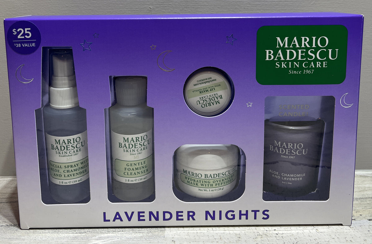 Lavender Nights Skin Care Set - 5 Piece Moisturizer & Serum Collection
