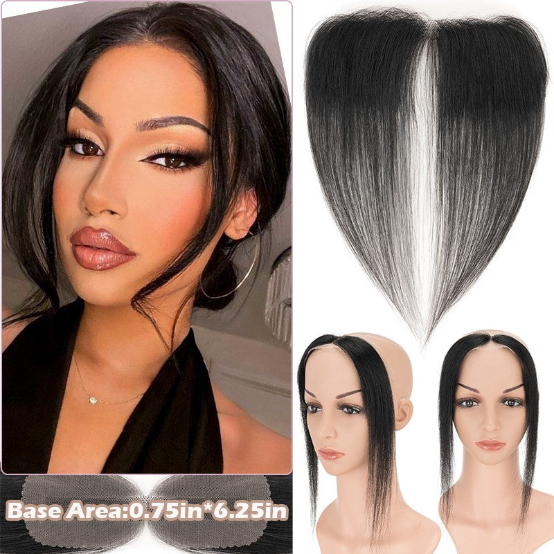 Full Lace Hair Topper with Wire for Women - Natural Human Hair Frontal