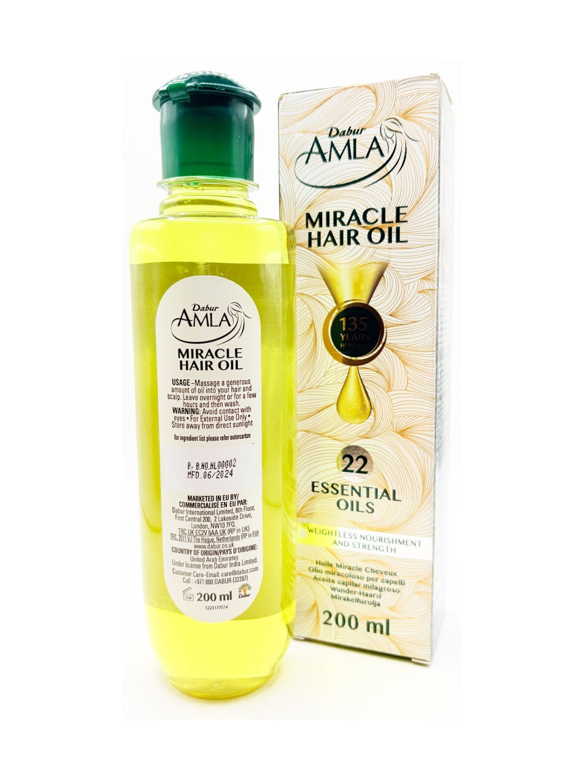 Weightless Amla Hair Oil with 22 Essential Oils - Nourishing 200ml