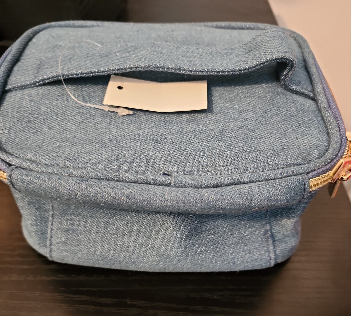 Denim Makeup Case Pouch - Vanity Storage Bag 7x4.5 Inches