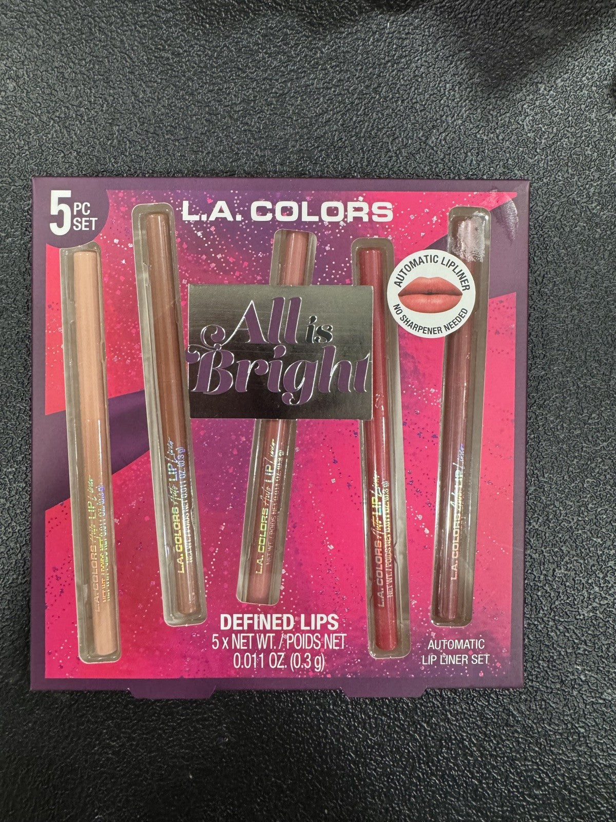 Lip Liner Set - 5 Automatic Pencils for Defined Lips