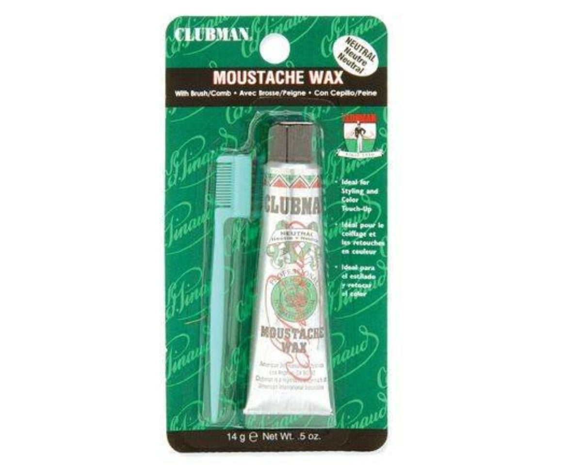Moustache Wax Hang Pack Neutral with Applicator - 0.5 oz for Styling