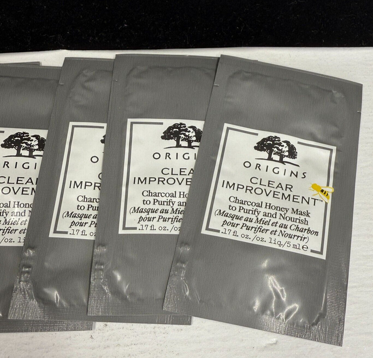 Clear Improvement Charcoal Honey Sachets - 5 Pack (0.17 oz each)