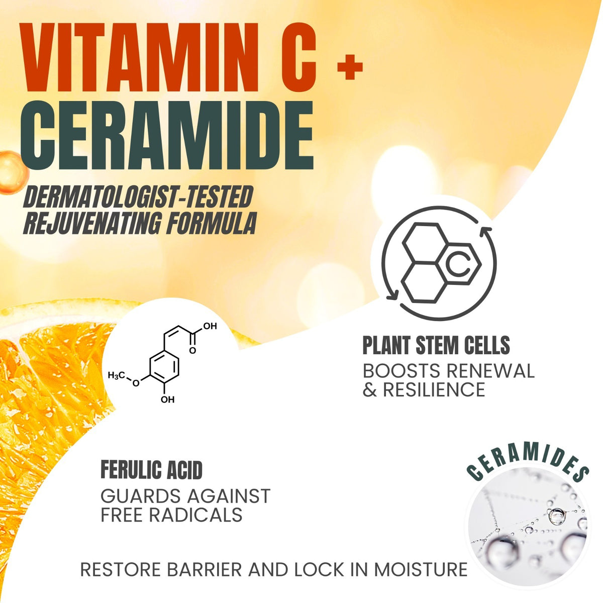 Vitamin C Ceramide Moisturizer Cream - 16.9 oz