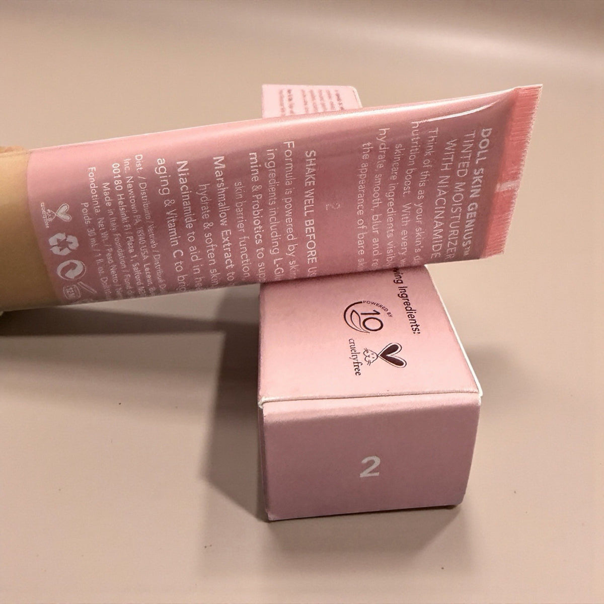 NIB~ Doll 10 Genius Tinted Moisturizer 1 fl oz Niacinamide # 2 Shade