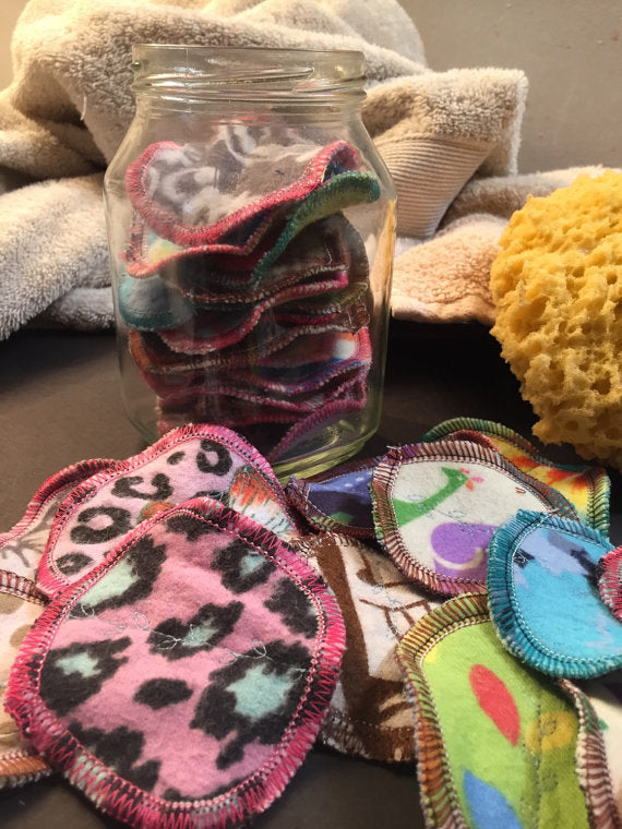Reusable Cotton Rounds Facial Pads Set - Eco-Friendly Makeup & Skincare