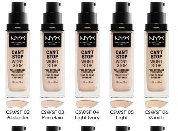 NYX Can't Stop Won't Stop Foundation - 24HR Matte Finish - Multiple Shades