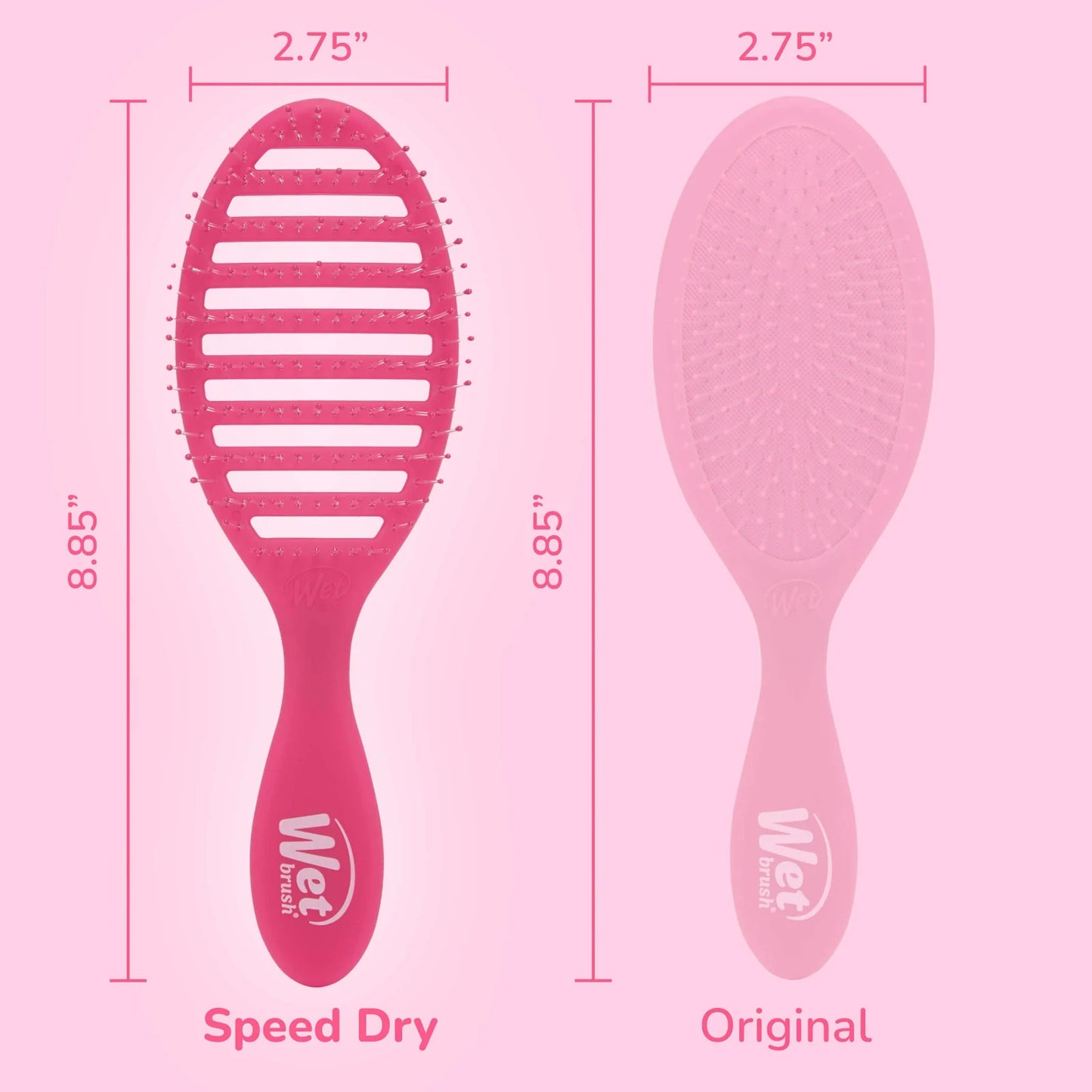 Wet Brush Speed Dry Hair Brush Vented Pink – Quick Dry & Heat Safe