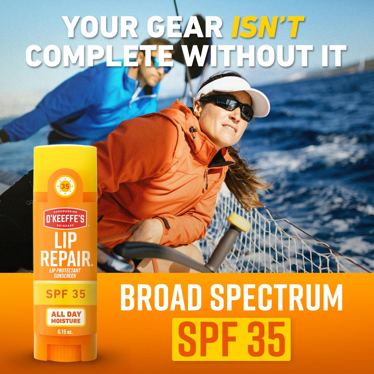 SPF 35 Lip Balm for Dry Cracked Lips - Moisturizing & Sun Protection