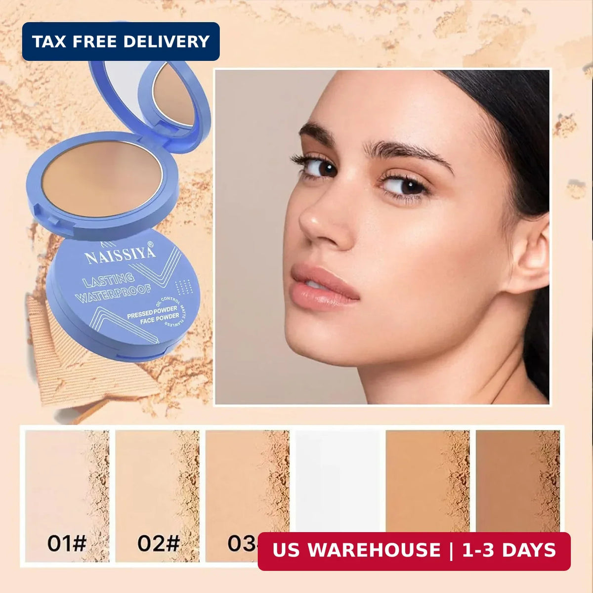 Oil Control Matte Face Powder - Long Lasting Setting Makeup with Shine-Free Finish