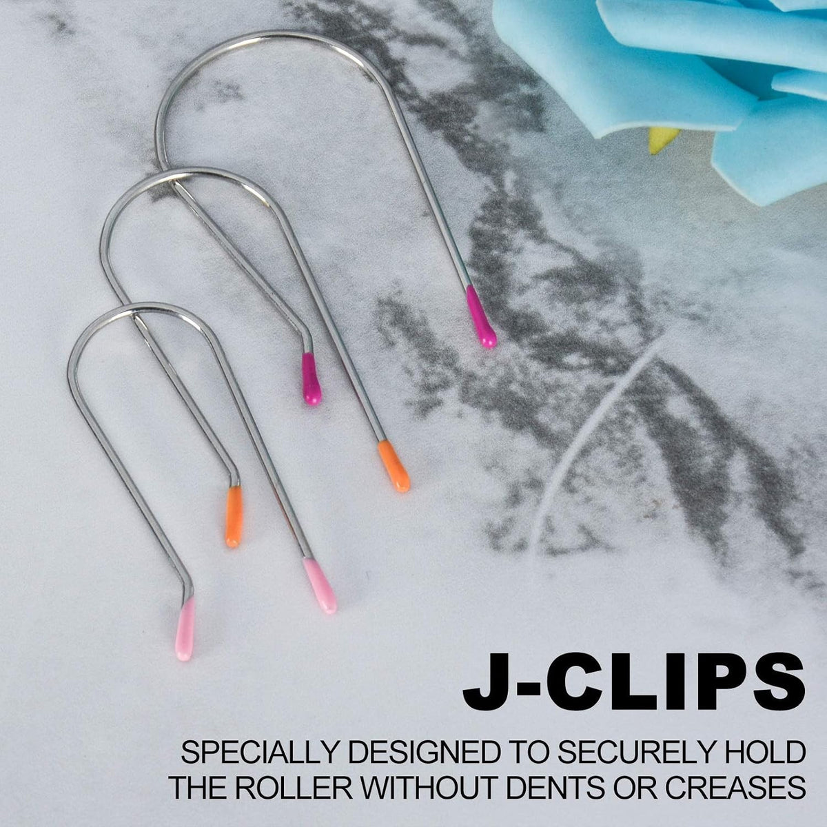 Quality Metal Curler Clips - 20 Count for All Hair Types J-Shape